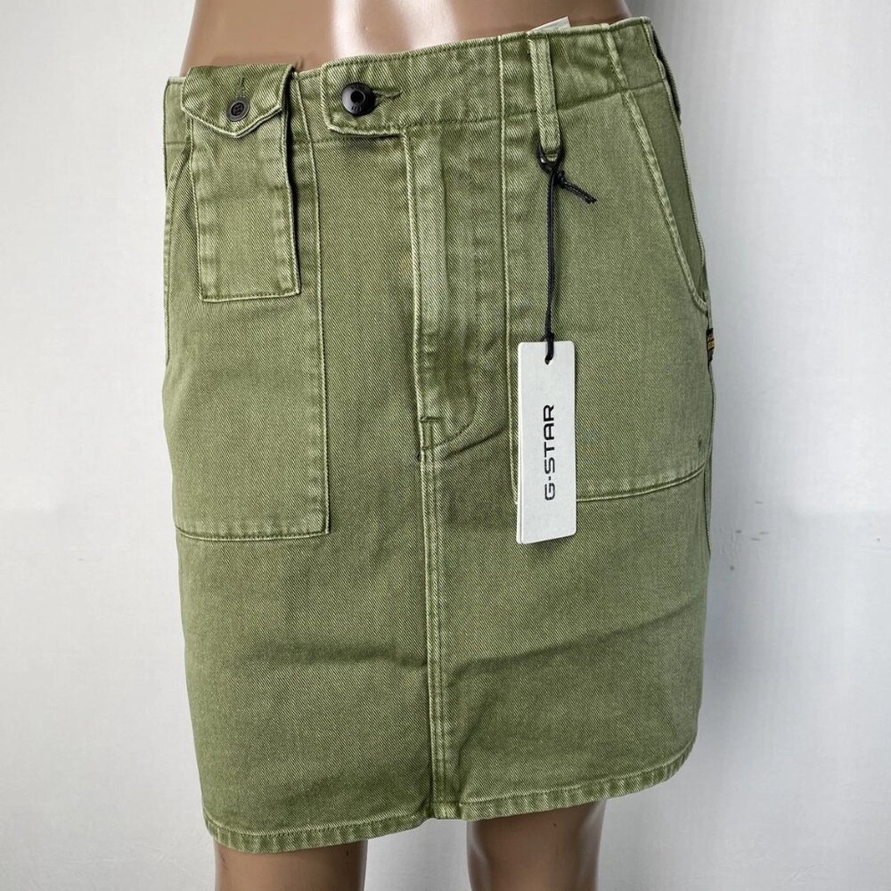 G-Star Raw Women’s Denim Patch-Pocket Mini Skirt